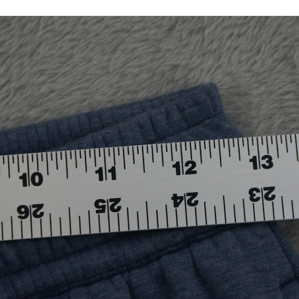 TravisMathew Mens Blue Heathered Fleece Jogger Sweatpants Small Drawstring Cuffs
